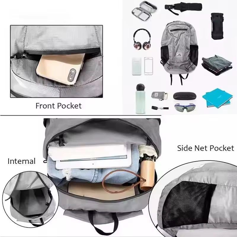 Seastyle Ultra Light Outdoor Backpack Convenient Storage Bag Waterproof and Foldable Backpack Storage Bag