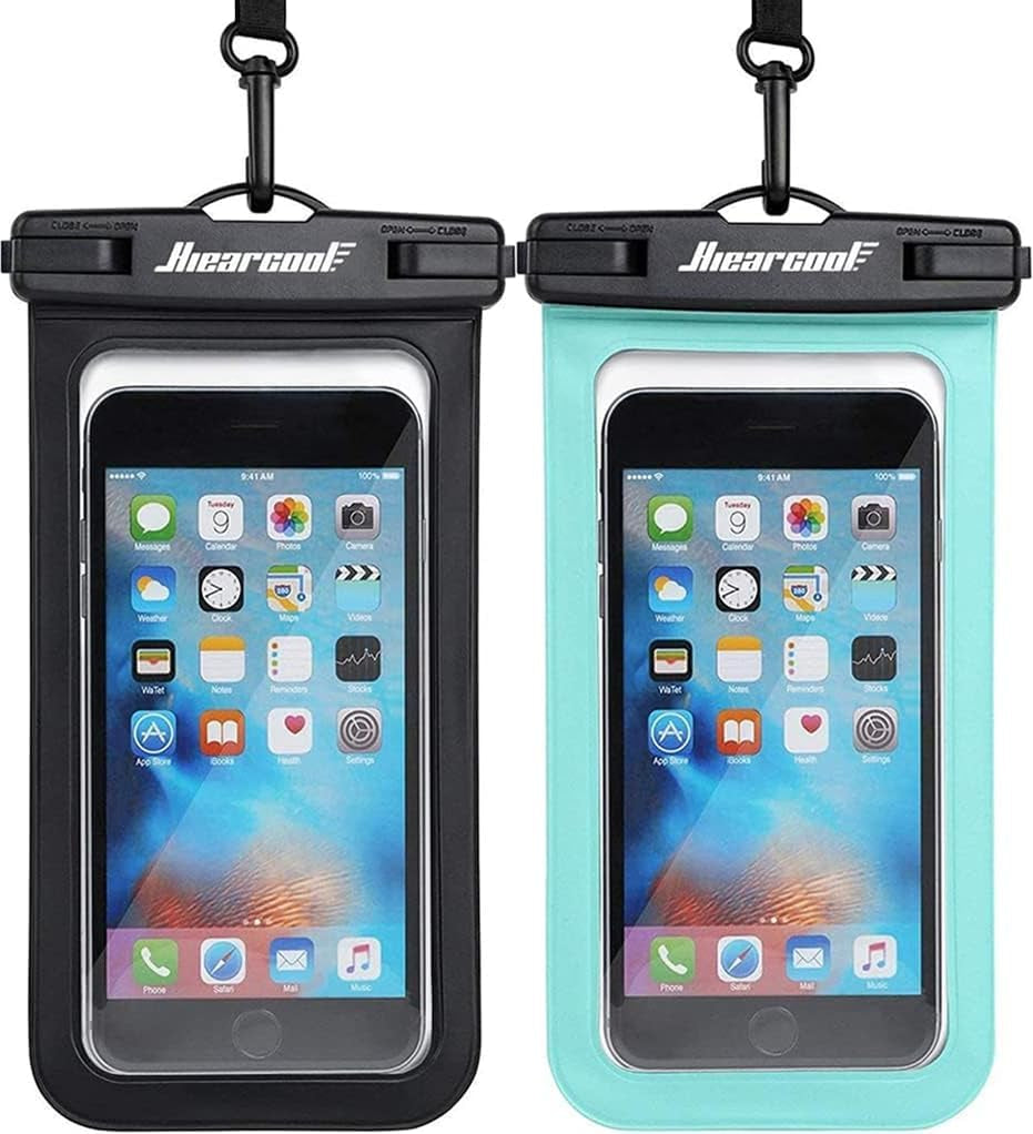 Waterproof Phone Pouch, IPX8 Waterproof Phone Case for Iphone 17/16/15/14 Pro Max, Cell Phone Dry Bag for Beach & Cruise Essentials, Touch Screen, Lanyard Included, 2 Pack (Fits up to 8.9”)